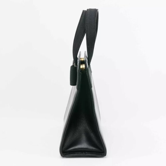 Authentic Salvatore Ferragamo Black Ribbon Leather Bag - Picture 11 of 15